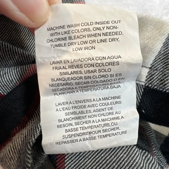 ATG Wrangler Plaid Flannel Shirt Outdoor Mens XXL All Terrain Gear Black Red 2XL - Picture 10 of 12